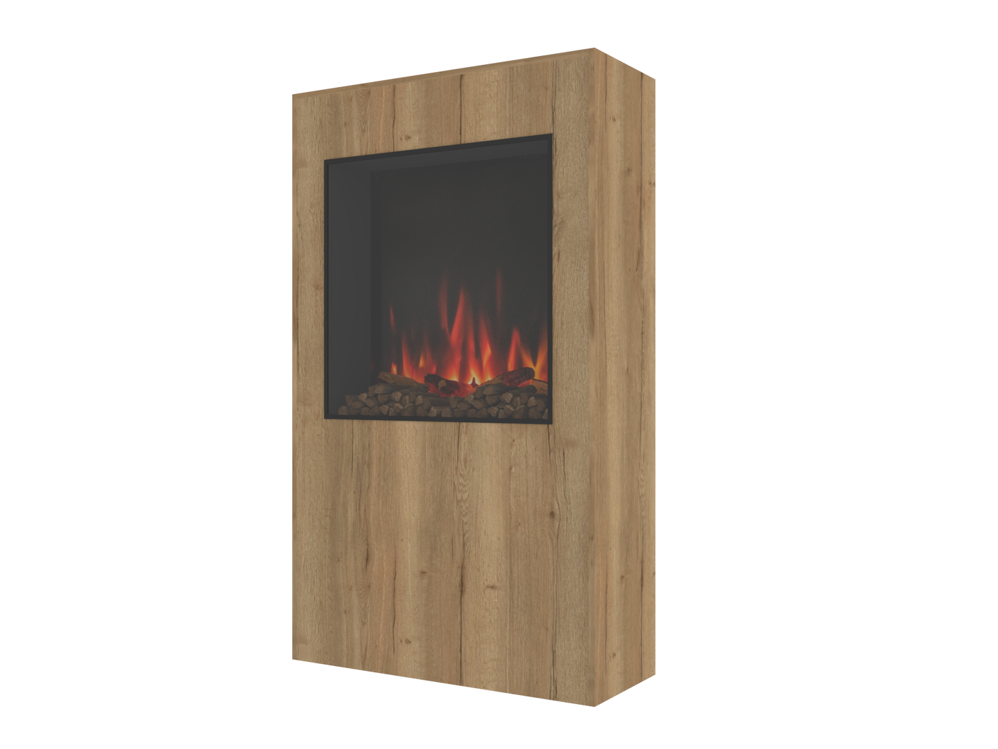 One-Sided Electric Fire Housing Media Wall Unit