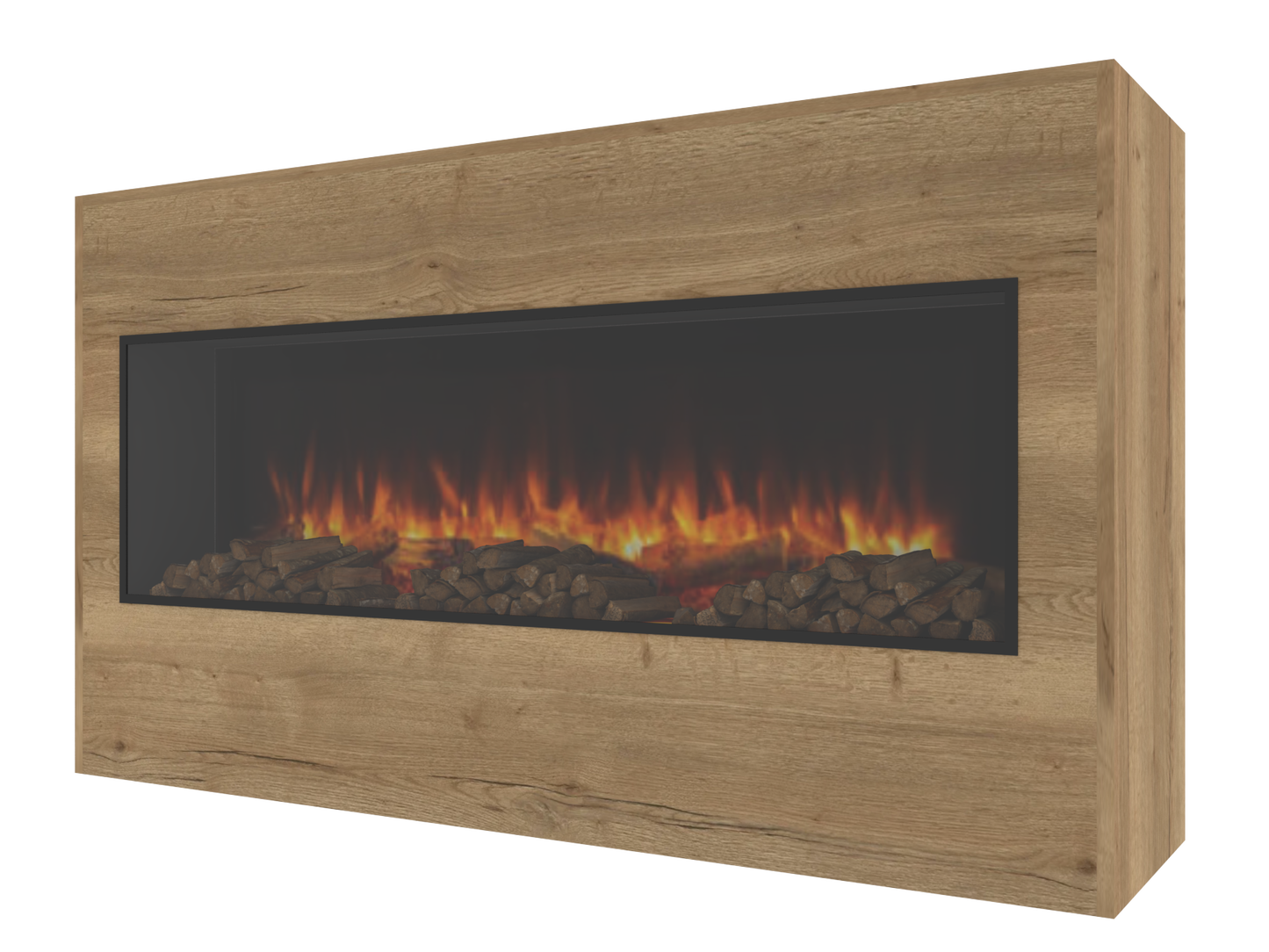 One-Sided Electric Fire Housing Media Wall Unit