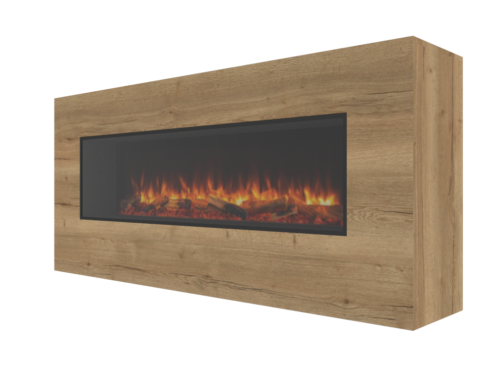 One-Sided Electric Fire Housing Media Wall Unit
