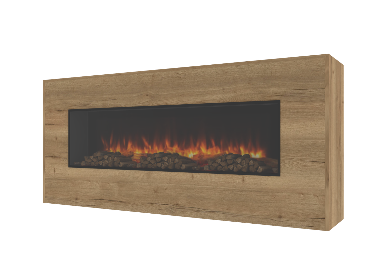 One-Sided Electric Fire Housing Media Wall Unit