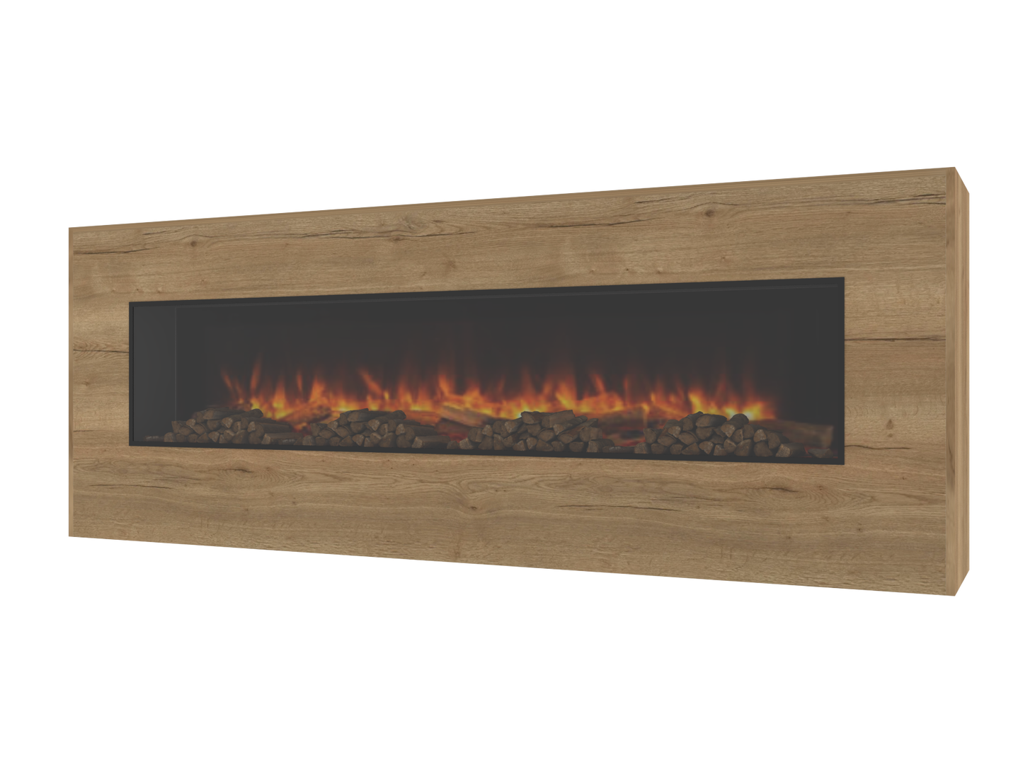 One-Sided Electric Fire Housing Media Wall Unit