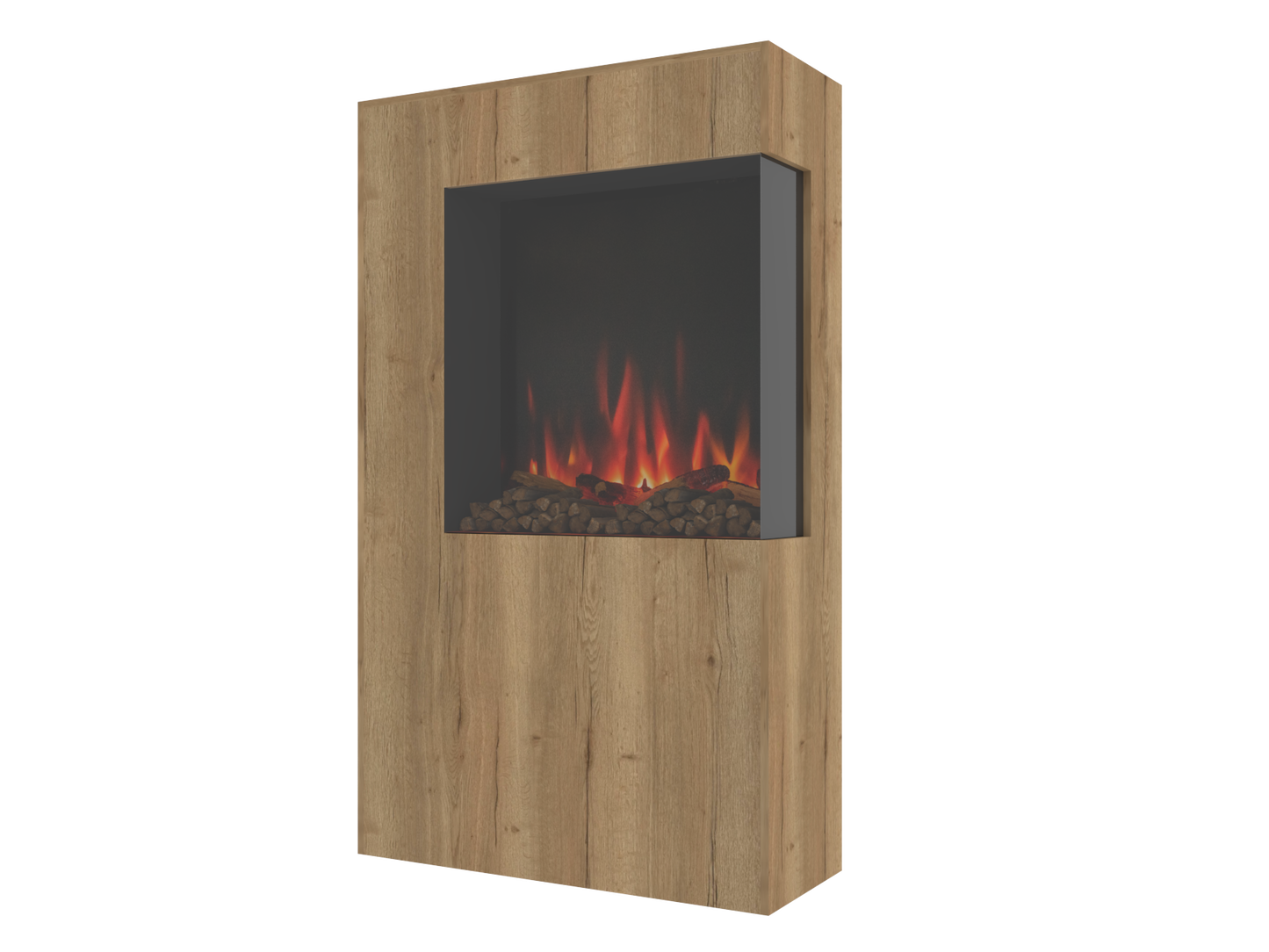 Two-Sided Electric Fire Housing Unit Media Wall Unit