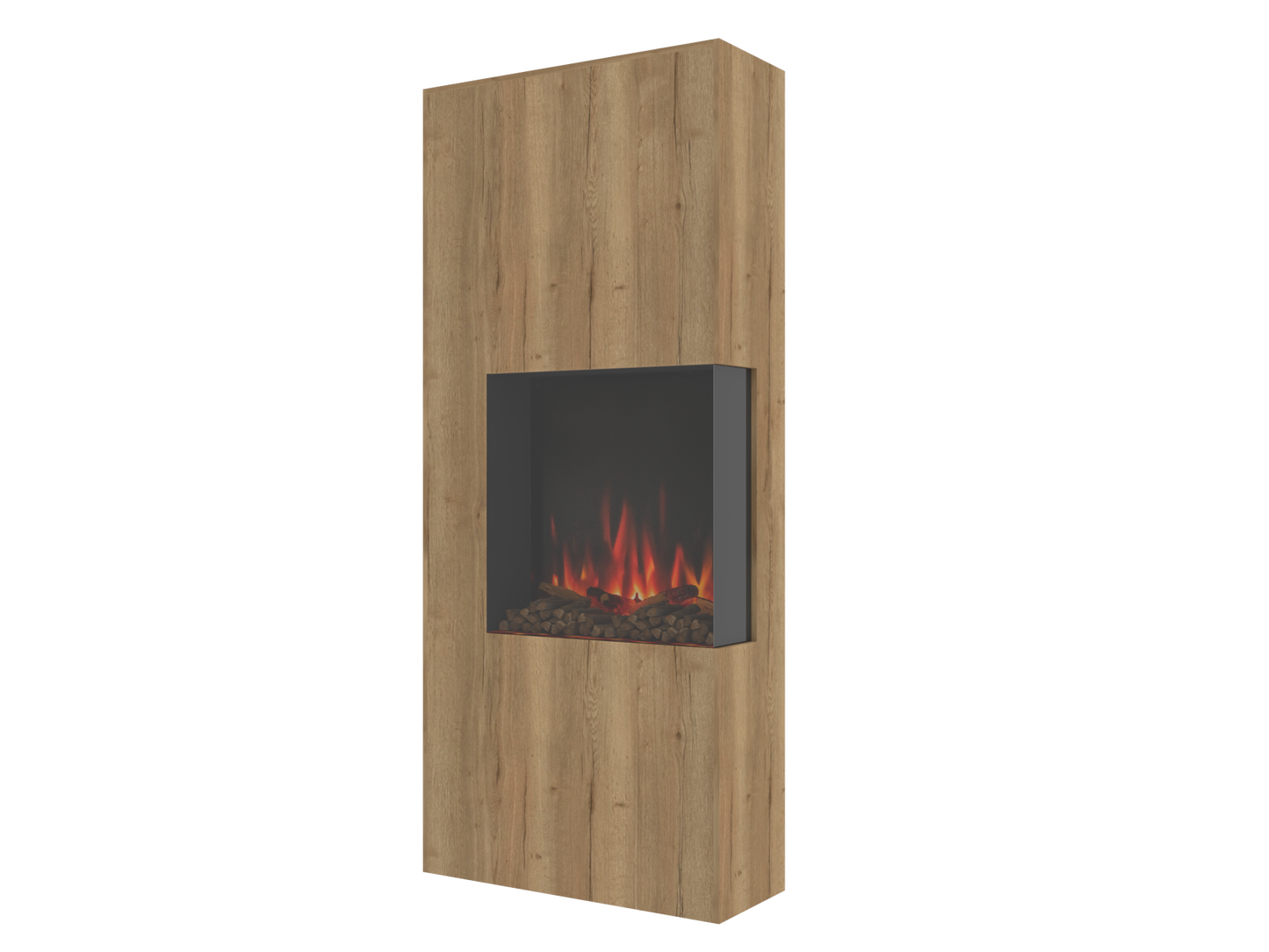 Two-Sided Electric Fire Housing Unit Media Wall Unit