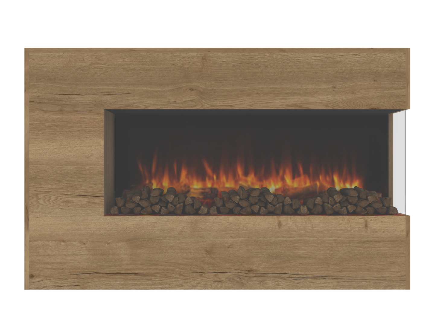 Two-Sided Electric Fire Housing Unit Media Wall Unit