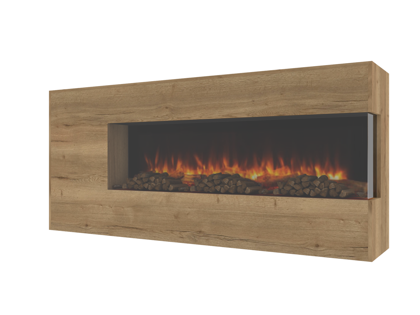 Two-Sided Electric Fire Housing Unit Media Wall Unit