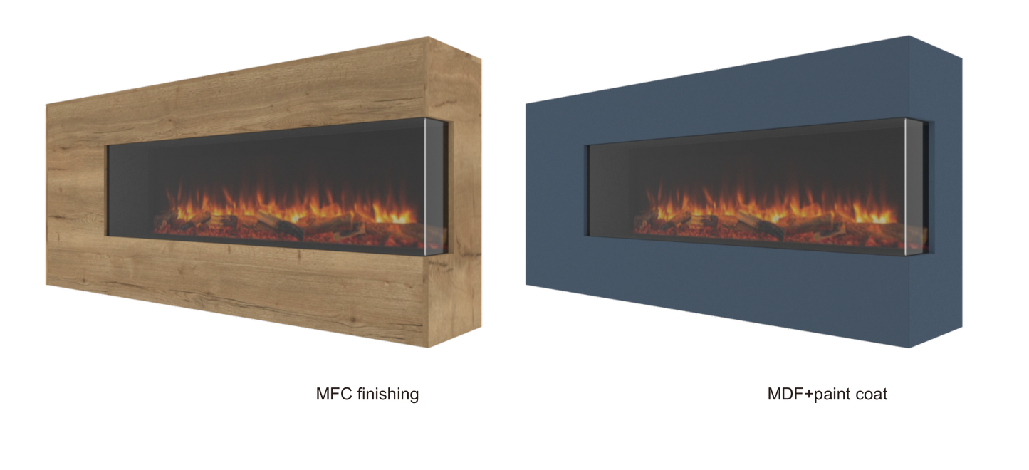 Two-Sided Electric Fire Housing Unit Media Wall Unit