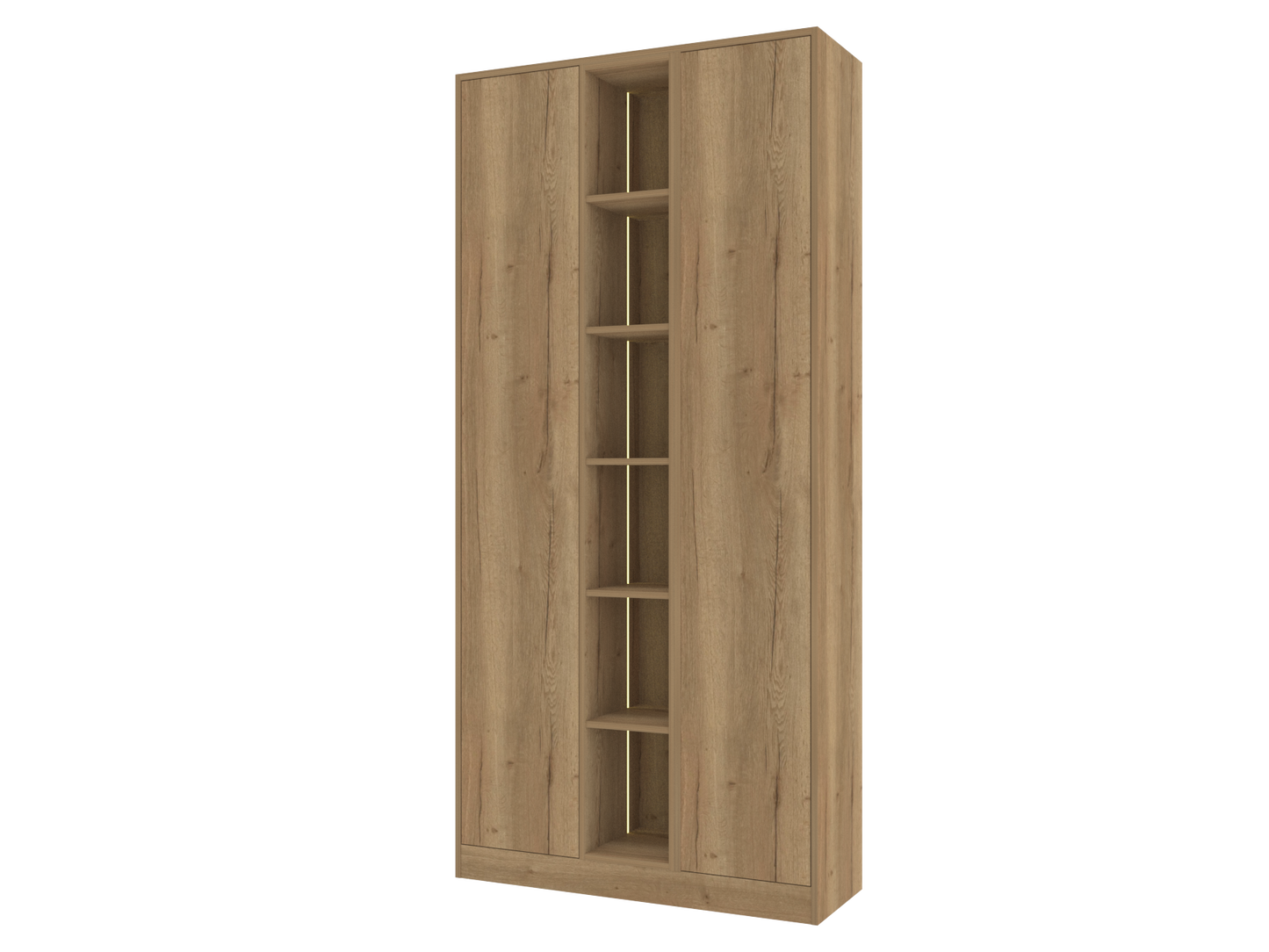 604 Combined Tall Display and Storage Unit with Slab Door