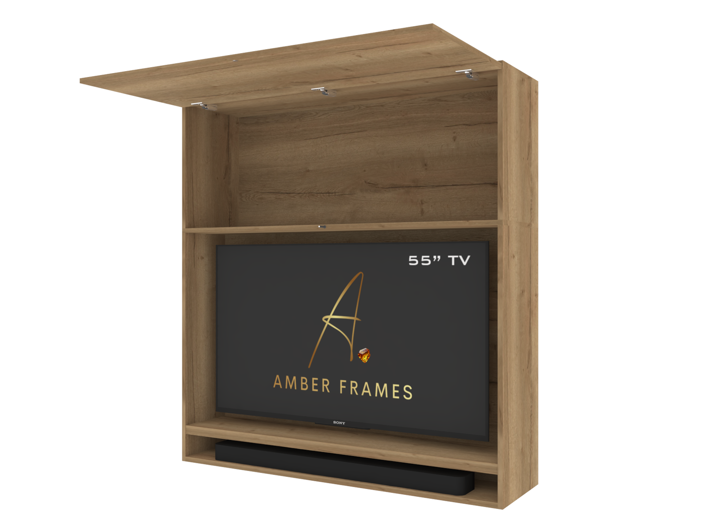 400 TV Housing Unit with Storage and Soundbar Boxing -Mediawall component