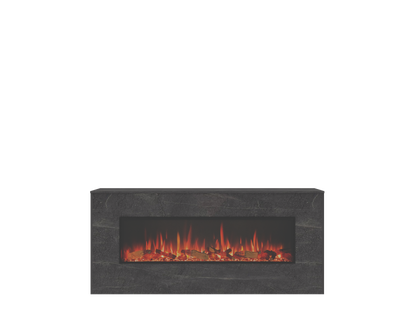 One-Sided Electric Fire Housing Media Wall Unit - 1400mm with eReflex 110RW - 2400mm with eReflex 195RW