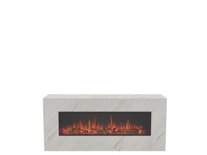 One-Sided Electric Fire Housing Media Wall Unit - 1400mm with eReflex 110RW - 2400mm with eReflex 195RW
