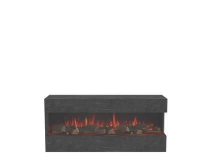 Two-Sided Electric Fire Housing Unit Media Wall Unit - W800 H2400 mm eReflex 55RW - W1000 H2400 mm eReflex 75RW