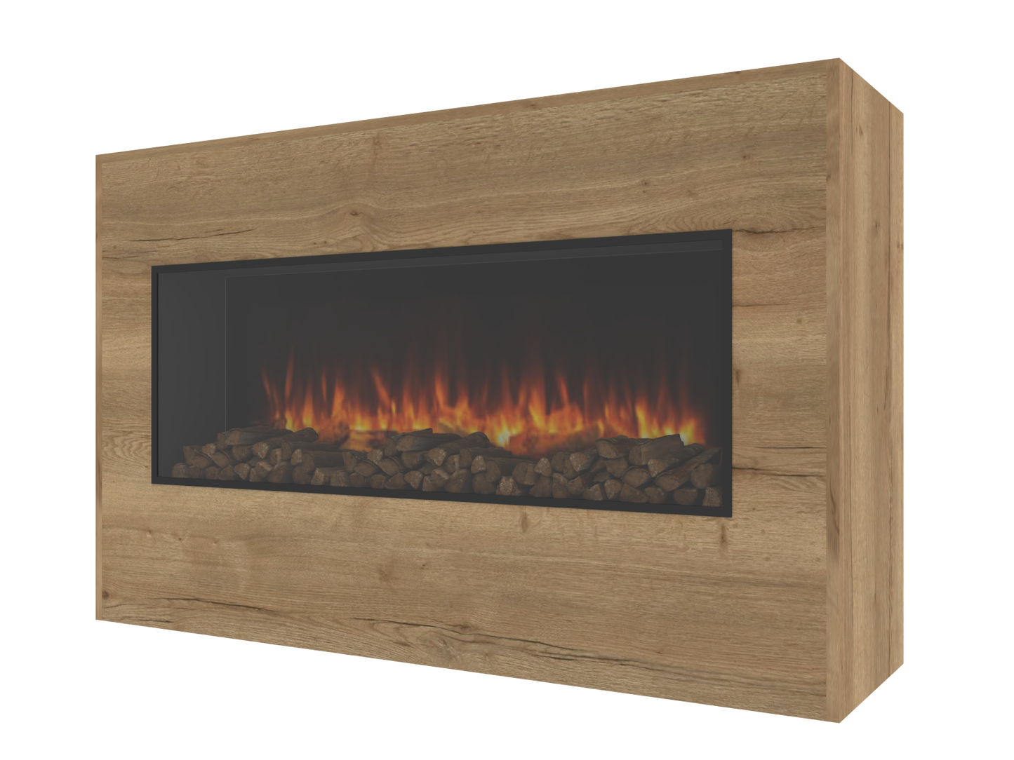 One-Sided Electric Fire Housing Media Wall Unit