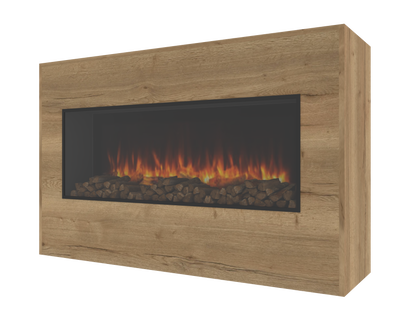 One-Sided Electric Fire Housing Media Wall Unit
