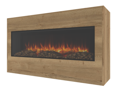 One-Sided Electric Fire Housing Media Wall Unit