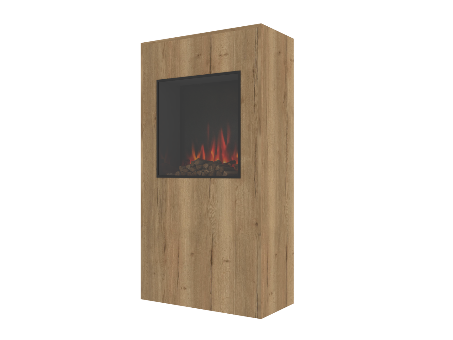 One-Sided Electric Fire Housing Media Wall Unit