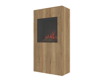 One-Sided Electric Fire Housing Media Wall Unit