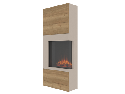 Two-Sided Electric Fire Housing Unit Media Wall Unit