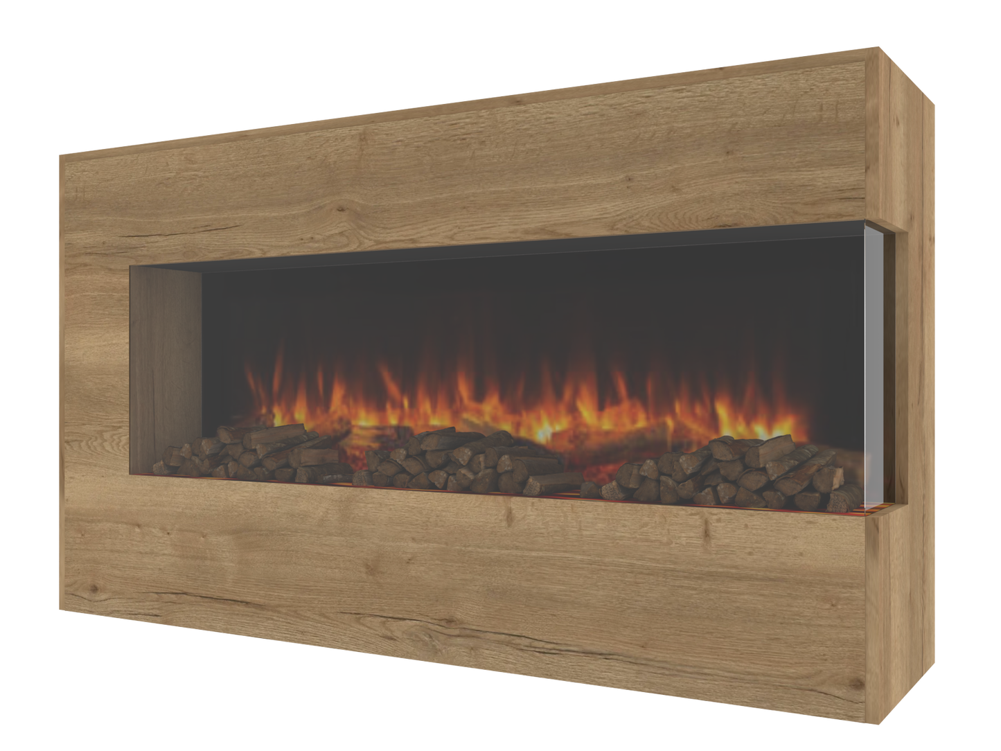Two-Sided Electric Fire Housing Unit Media Wall Unit