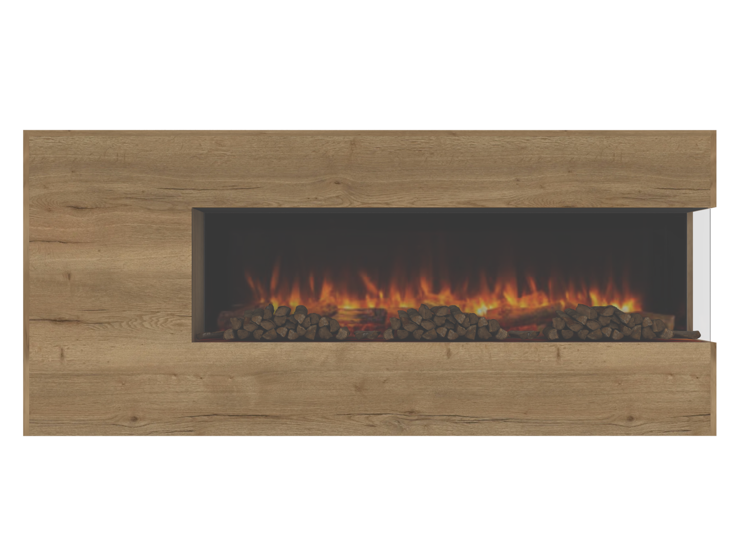 Two-Sided Electric Fire Housing Unit Media Wall Unit
