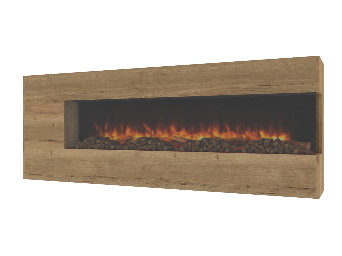 Two-Sided Electric Fire Housing Unit Media Wall Unit