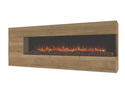 Two-Sided Electric Fire Housing Unit Media Wall Unit