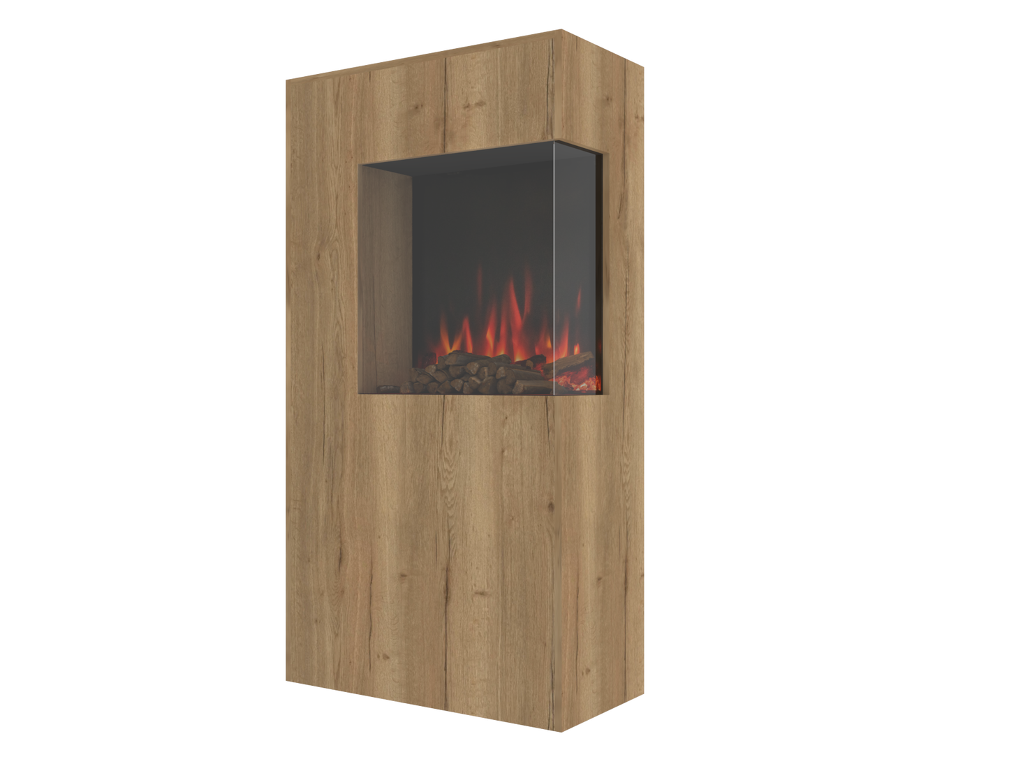 Two-Sided Electric Fire Housing Unit Media Wall Unit