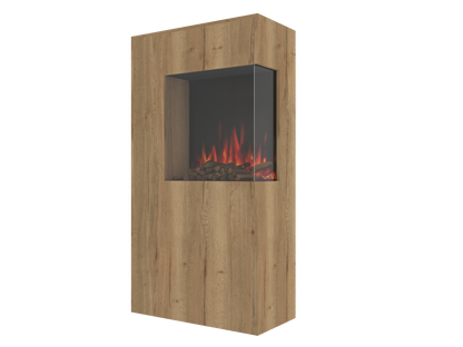 Two-Sided Electric Fire Housing Unit Media Wall Unit