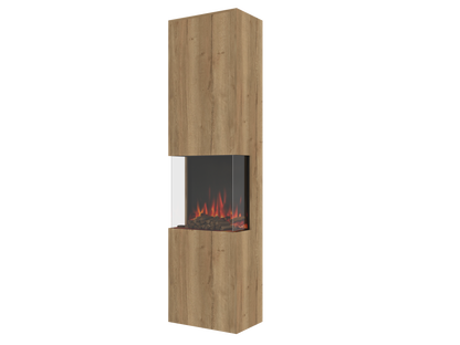 Three-Sided Electric Fire Housing Media Wall Unit