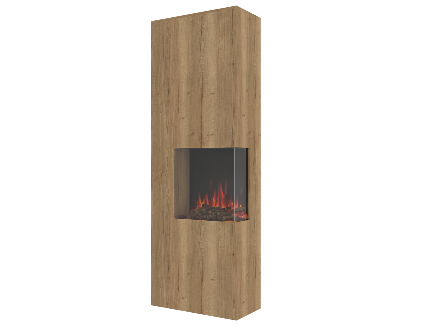 Two-Sided Electric Fire Housing Unit Media Wall Unit