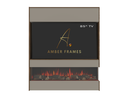 Premium Built-In Media Wall with Two-Sided Electric Fireplace