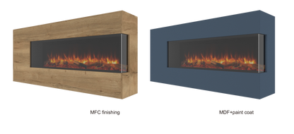 Two-Sided Electric Fire Housing Unit Media Wall Unit