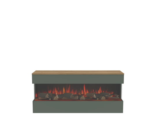 Three-Sided Electric Fire Housing Media Wall Unit - W600 H2400 mm eReflex 55RW - W800 H2400 mm eReflex 75RW