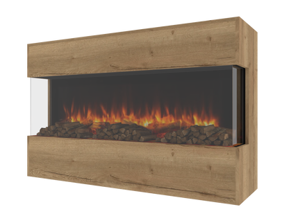 Three-Sided Electric Fire Housing Media Wall Unit