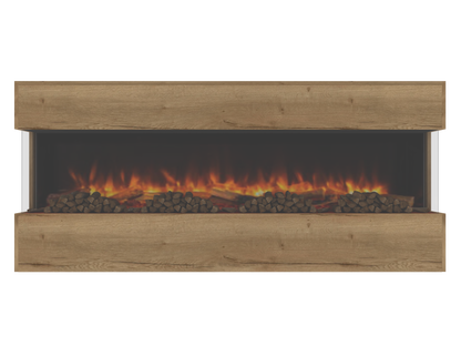 Three-Sided Electric Fire Housing Media Wall Unit