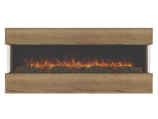 Three-Sided Electric Fire Housing Media Wall Unit
