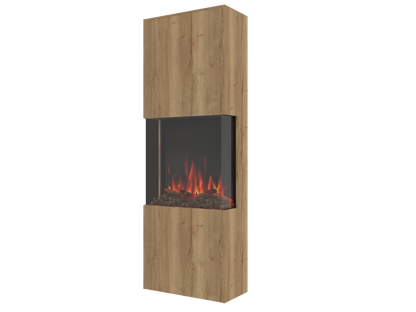 Three-Sided Electric Fire Housing Media Wall Unit