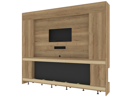 Premium Media Wall with Three-Sided Recessed Electric Fireplace