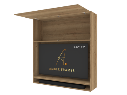 400 TV Housing Unit with Storage and Soundbar Boxing -Mediawall component