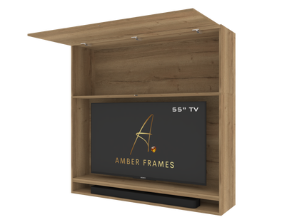 400 TV Housing Unit with Storage and Soundbar Boxing -Mediawall component