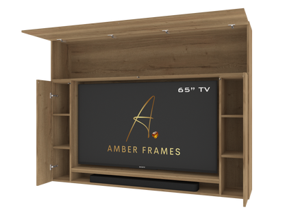 400 TV Housing Unit with Storage and Soundbar Boxing -Mediawall component