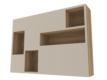 402 Chimney Breast Display Unit with Lighting and Alcoves (Painted MDF)