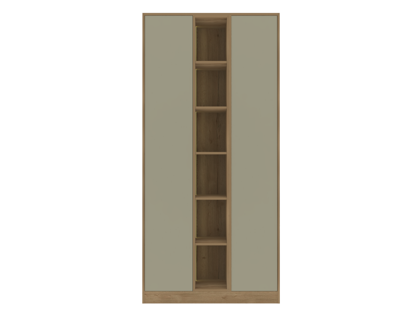 604 Combined Tall Display and Storage Unit with Slab Door