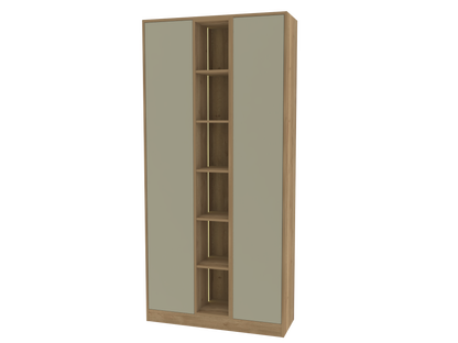 604 Combined Tall Display and Storage Unit with Slab Door