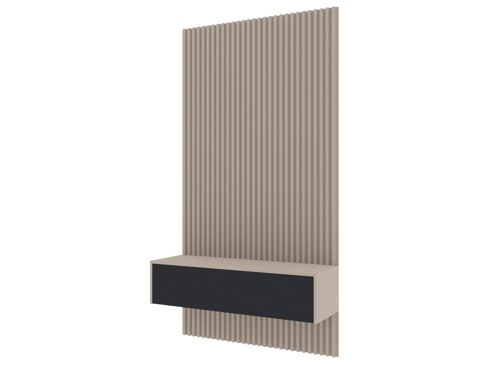 503 Floating table with wall panel