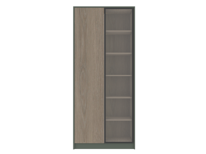605 Combined Tall Display and Storage Unit with Glass Door