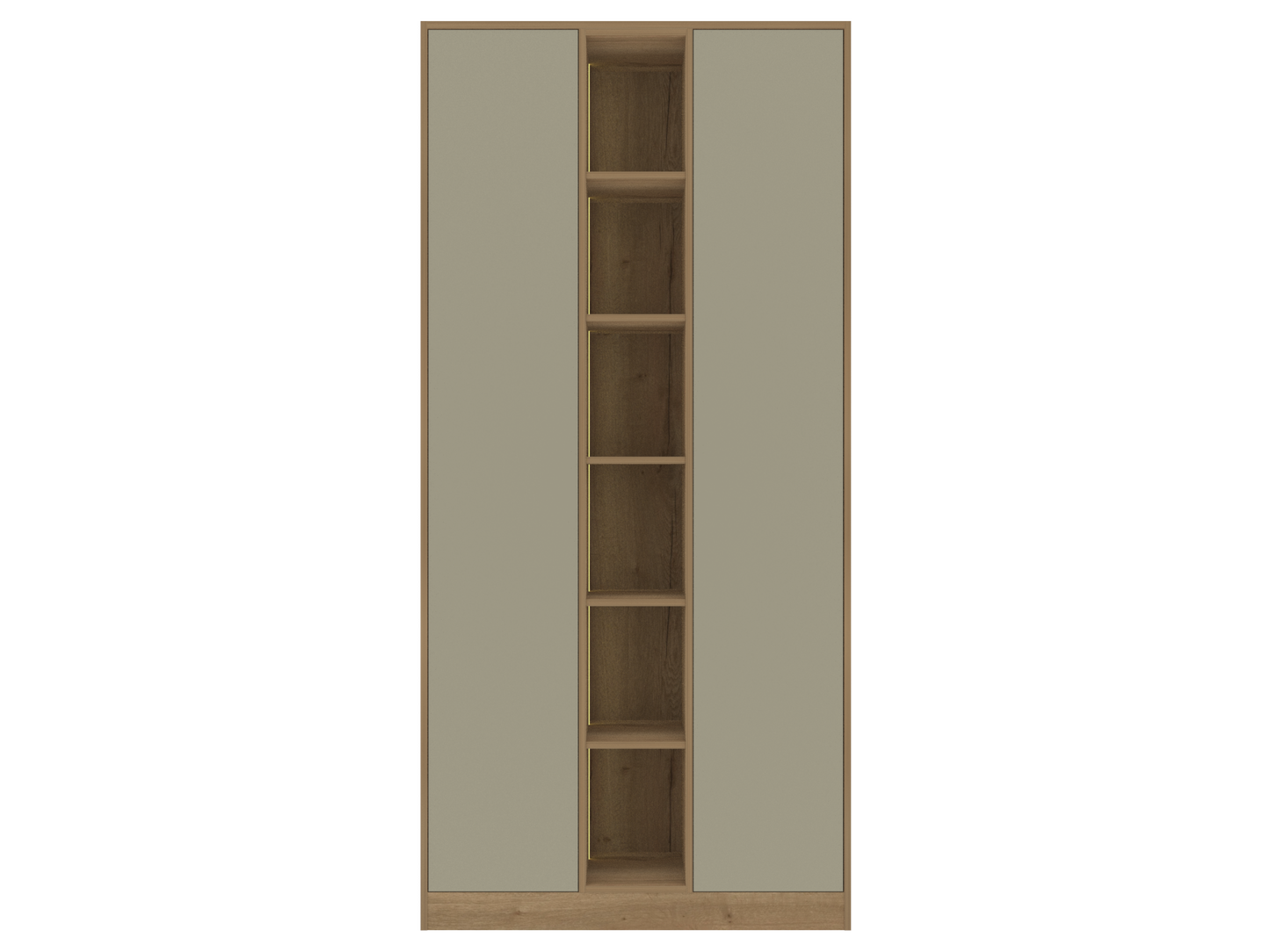 604 Combined Tall Display and Storage Unit with Slab Door