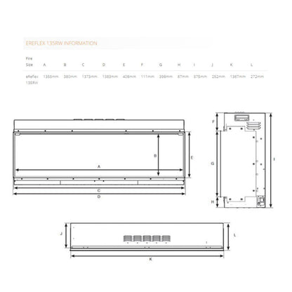 Gazco eReflex 135RW Electric Fire