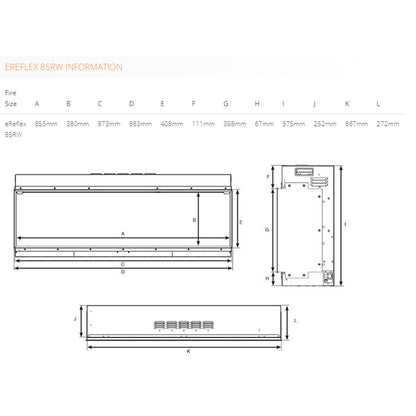 Gazco eReflex 85RW Electric Fire