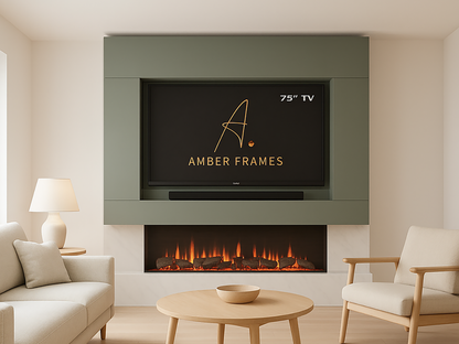 Vista Series — Three-Sided Fire Media Wall for 75-Inch TVs